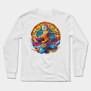 aang as the last air bender in battle position Long Sleeve T-Shirt